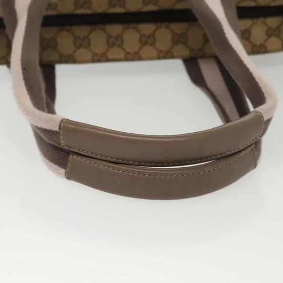 GUCCI GG Canvas Sherry Line Tote Bag Beige Gold 155524 Auth bs28913 - Picture 8 of 16